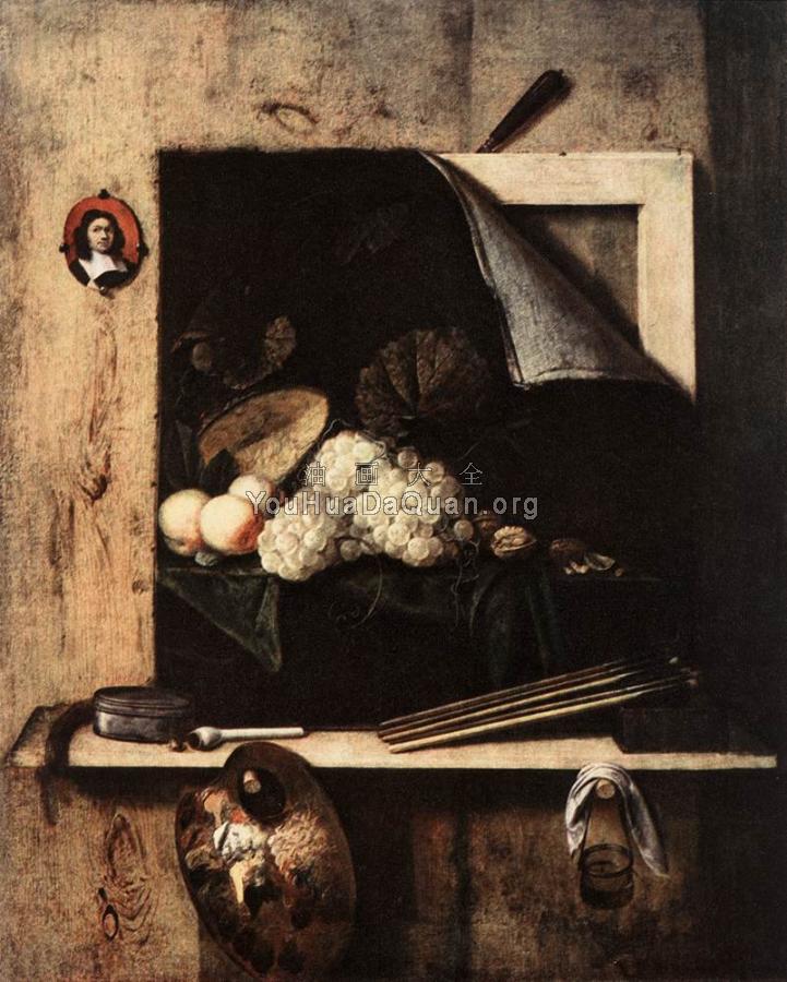 Still-Life with Self-Portrait - 科内利斯·纪尤布雷奇斯